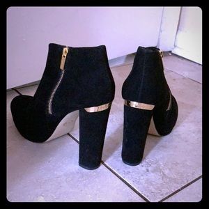 Michael Kors Black Suede Haven Ankle Booties